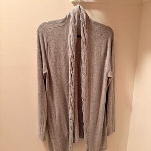Magaschoni Light Gray 100% cashmere Women's Cardigan XL